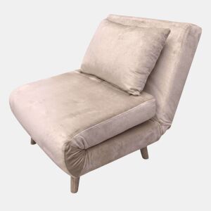 Sofá-cama Nordic Lite, poltrona conversível com abertura Click-Clack, bege