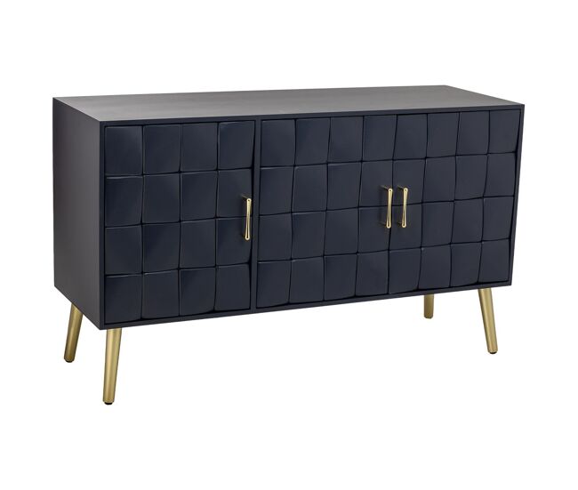 Aparador de madera negro 120x41.5x71h cm