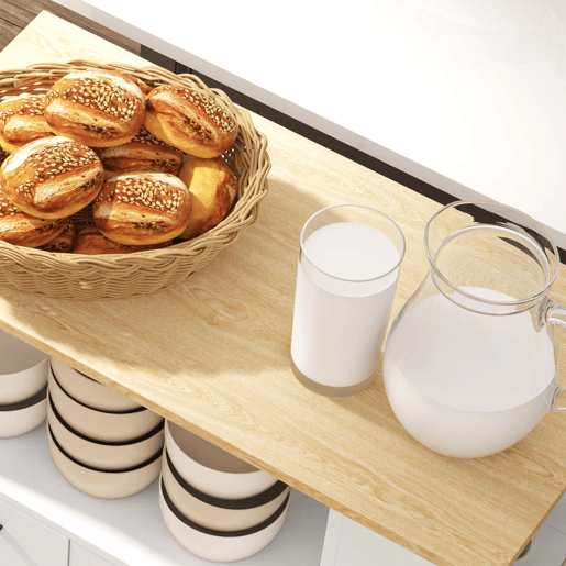 HOMCOM Carrinho Auxiliar com Rodas Carrinho de Cozinha com 2 Portas Prateleira Ajustável Porta-Especiarias para Sala de Jantar 75x40x80,5 cm Branco