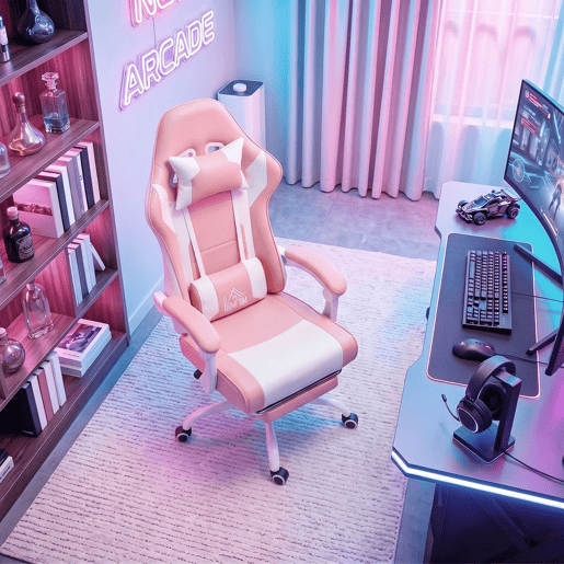 HOMCOM Cadeira Gaming Cadeira de Escritório Ergonómica Reclinável 155° com Suporte Lombar com Massagem Apoio de Cabeça Apoio para os Pés Altura Ajustável e Giratória 63x66x126-134 cm Rosa e Branco HOMCOM Cadeira Gaming Cadeira de Escritório Ergonómica Reclinável 155° com Suporte Lombar com Massagem Apoio de Cabeça Apoio para os Pés Altura Ajustável e Giratória 63x66x126-134 cm Rosa e Branco