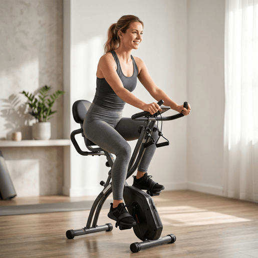 SPORTNOW Bicicleta Estática Dobrável 3 em 1 com Encosto e 8 Níveis de Resistência Magnética, Ajustável com Bluetooth, Monitor LCD, Volante, Bandas, Sensor de Pulso e Suporte para Telemóvel u2013 Preto SPORTNOW Bicicleta Estática Dobrável 3 em 1 com Encosto e 8 Níveis de Resistência Magnética, Ajustável com Bluetooth, Monitor LCD, Volante, Bandas, Sensor de Pulso e Suporte para Telemóvel u2013 Preto
