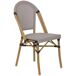 Silla de aluminio y ratan sintético Silla de aluminio y ratan sintético Gris