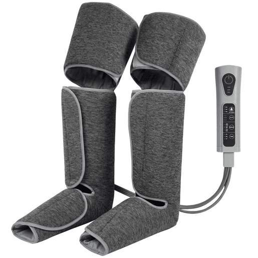 HOMCOM Massajador de Pernas com Calor e Compressão de Ar, Pressoterapia para Casa, 3 Modos, para Panturrilhas, Coxas e Pés, Alívio da Fadiga para Mulheres e Homens