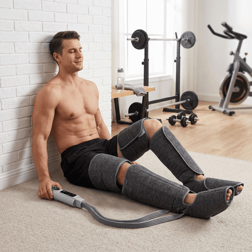 HOMCOM Massajador de Pernas com Calor e Compressão de Ar, Pressoterapia para Casa, 3 Modos, para Panturrilhas, Coxas e Pés, Alívio da Fadiga para Mulheres e Homens