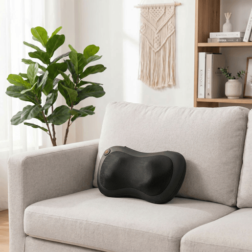 HOMCOM Almofada de Massagem Shiatsu com Calor e 4 Nós Massagem Rotativa 3D para Pescoço e Costas, Alívio da Fadiga Muscular para Mulheres e Homens em Casa, Escritório e Carro HOMCOM Almofada de Massagem Shiatsu com Calor e 4 Nós Massagem Rotativa 3D para Pescoço e Costas, Alívio da Fadiga Muscular para Mulheres e Homens em Casa, Escritório e Carro
