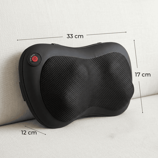 HOMCOM Almofada de Massagem Shiatsu com Calor e 4 Nós Massagem Rotativa 3D para Pescoço e Costas, Alívio da Fadiga Muscular para Mulheres e Homens em Casa, Escritório e Carro HOMCOM Almofada de Massagem Shiatsu com Calor e 4 Nós Massagem Rotativa 3D para Pescoço e Costas, Alívio da Fadiga Muscular para Mulheres e Homens em Casa, Escritório e Carro