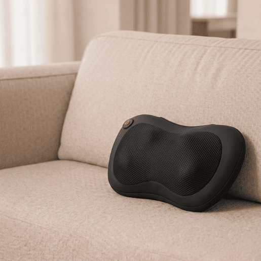 HOMCOM Almofada de Massagem Shiatsu com Calor e 4 Nós Massagem Rotativa 3D para Pescoço e Costas, Alívio da Fadiga Muscular para Mulheres e Homens em Casa, Escritório e Carro HOMCOM Almofada de Massagem Shiatsu com Calor e 4 Nós Massagem Rotativa 3D para Pescoço e Costas, Alívio da Fadiga Muscular para Mulheres e Homens em Casa, Escritório e Carro