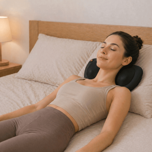 HOMCOM Almofada de Massagem Shiatsu com Calor e 4 Nós Massagem Rotativa 3D para Pescoço e Costas, Alívio da Fadiga Muscular para Mulheres e Homens em Casa, Escritório e Carro HOMCOM Almofada de Massagem Shiatsu com Calor e 4 Nós Massagem Rotativa 3D para Pescoço e Costas, Alívio da Fadiga Muscular para Mulheres e Homens em Casa, Escritório e Carro