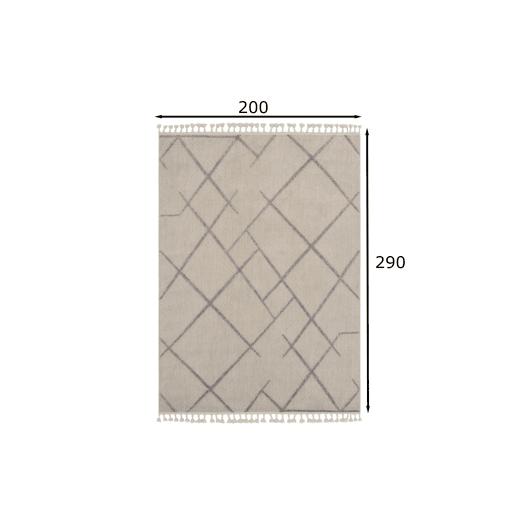 Tapete 200x290 cm, marfimcinzento Tapete 200x290 cm, marfimcinzento