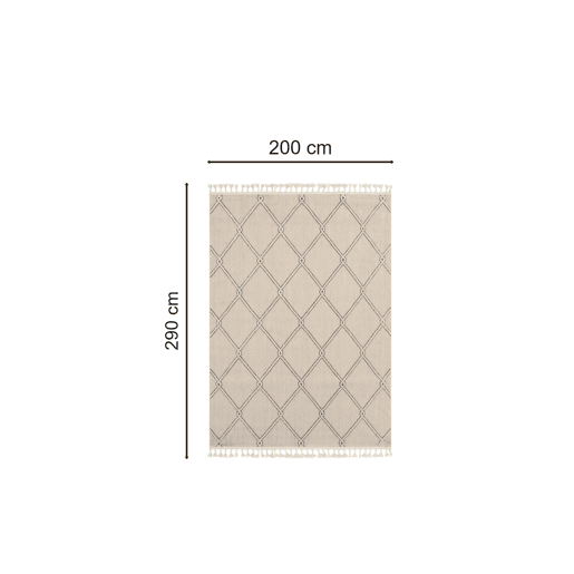 Tapete 200x290 cm, cremeantrathcite Tapete 200x290 cm, cremeantrathcite