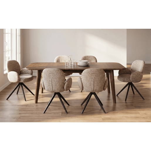 Mesa extensível em madeira maciça de mangue 172220x100 cm Mesa extensível em madeira maciça de mangue 172220x100 cm