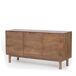 Aparador en mango natural con 3 puertas y patas de madera Aparador en mango natural con 3 puertas y patas de madera Madera