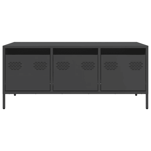Mesa de Centro, Mesa baixa, 101,5x50x43,5 cm aço laminado a frio preto