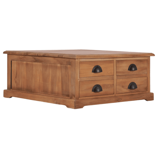 Mesa de Centro, Mesa baixa, 68x68x30 cm madeira de teca maciça Mesa de Centro, Mesa baixa, 68x68x30 cm madeira de teca maciça