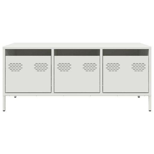 Mesa de Centro, Mesa baixa, 101,5x50x43,5 cm aço laminado a frio branco Mesa de Centro, Mesa baixa, 101,5x50x43,5 cm aço laminado a frio branco