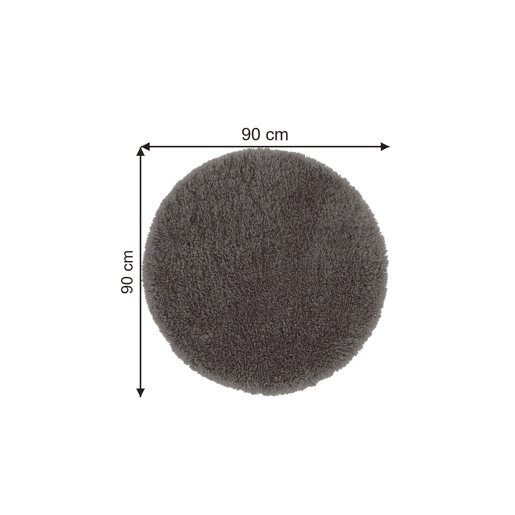 Tapete redondo Ø 90 cm, cinzento escuro