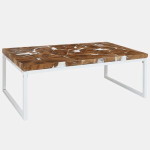 Mesa de Centro, Mesa baixa, em resina de teca 110x60x40 cm