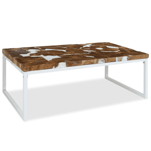 Mesa de Centro, Mesa baixa, em resina de teca 110x60x40 cm Mesa de Centro, Mesa baixa, em resina de teca 110x60x40 cm