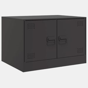Mesa de Centro, Mesa baixa, 67x50x44 cm aço preto