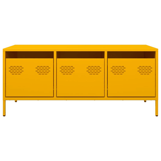 Mesa de Centro, Mesa baixa, 101,5x50x43,5 cm aço laminado frio amarelo mostarda Mesa de Centro, Mesa baixa, 101,5x50x43,5 cm aço laminado frio amarelo mostarda