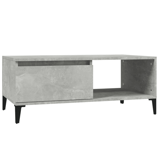 Mesa de Centro, Mesa baixa, 90x50x36,5 cm derivados madeira cinzento cimento