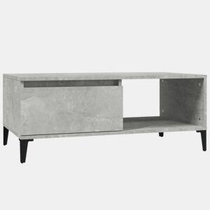 Mesa de Centro, Mesa baixa, 90x50x36,5 cm derivados madeira cinzento cimento