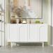 Aparador Moderno Minimalista de Madera con 4 Puertas de Arco Aparador Moderno Minimalista de Madera con 4 Puertas de Arco Blanco