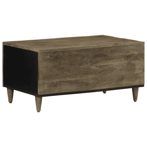Mesa de Centro, Mesa baixa, cinzento claro 80x50x40 cm madeira mangueira maciça Mesa de Centro, Mesa baixa, cinzento claro 80x50x40 cm madeira mangueira maciça
