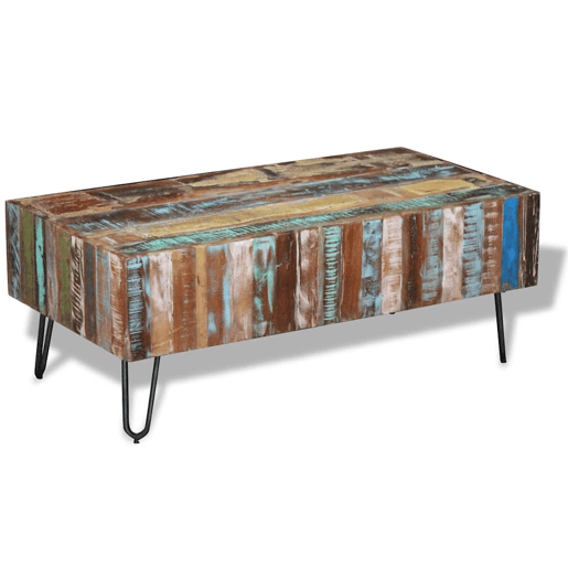 Mesa de Centro, Mesa baixa, 100x50x38 cm madeira reciclada maciça Mesa de Centro, Mesa baixa, 100x50x38 cm madeira reciclada maciça