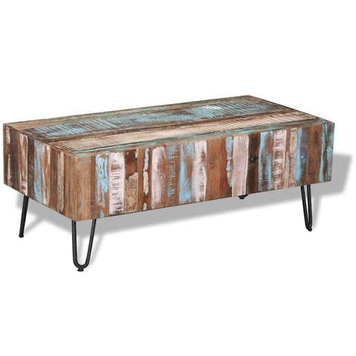 Mesa de Centro, Mesa baixa, 100x50x38 cm madeira reciclada maciça Mesa de Centro, Mesa baixa, 100x50x38 cm madeira reciclada maciça
