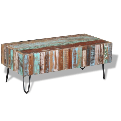 Mesa de Centro, Mesa baixa, 100x50x38 cm madeira reciclada maciça Mesa de Centro, Mesa baixa, 100x50x38 cm madeira reciclada maciça