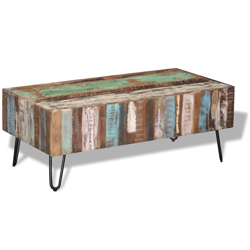 Mesa de Centro, Mesa baixa, 100x50x38 cm madeira reciclada maciça Mesa de Centro, Mesa baixa, 100x50x38 cm madeira reciclada maciça