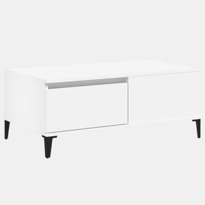 Mesa de Centro, Mesa baixa, 90x50x36,5 cm derivados de madeira branco
