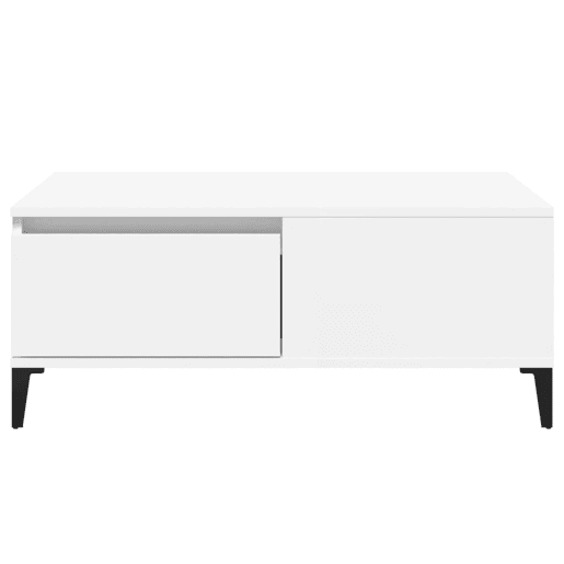 Mesa de Centro, Mesa baixa, 90x50x36,5 cm derivados de madeira branco Mesa de Centro, Mesa baixa, 90x50x36,5 cm derivados de madeira branco