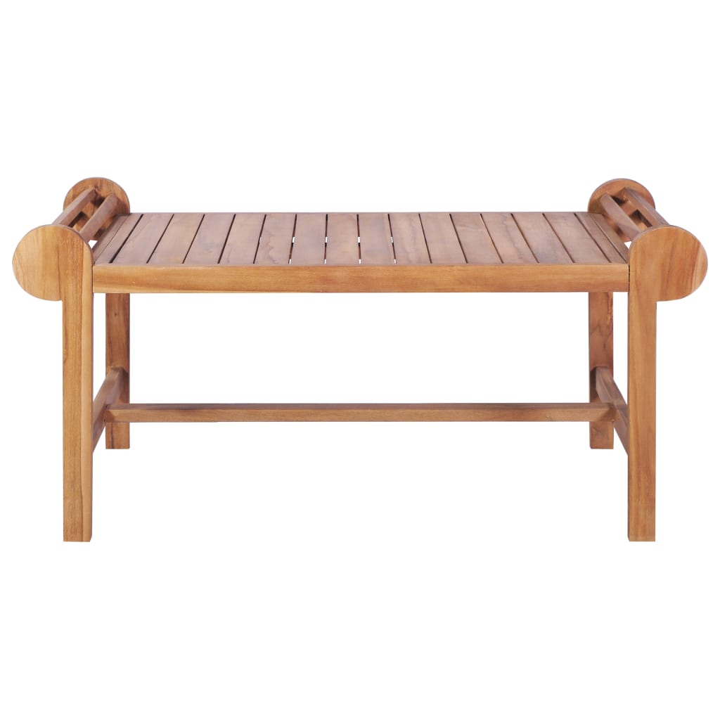 mesa de cafe - mesa de centro de teca maciza 100x50x45 cm