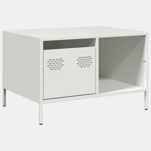 Mesa de Centro, Mesa baixa, 68,5x50x43,5 cm aço laminado a frio branco