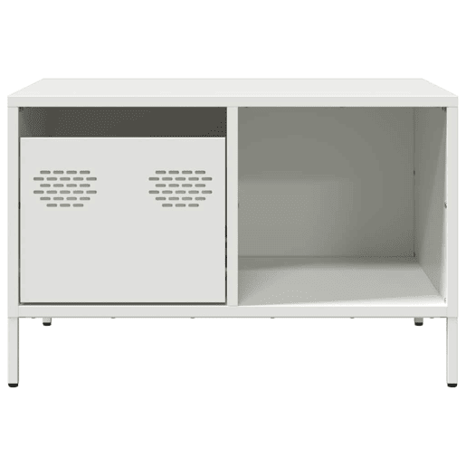 Mesa de Centro, Mesa baixa, 68,5x50x43,5 cm aço laminado a frio branco Mesa de Centro, Mesa baixa, 68,5x50x43,5 cm aço laminado a frio branco