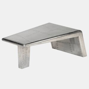 Mesa de Centro, Mesa baixa, aviador em alumínio estilo aeronave vintage