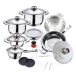 Batería de Cocina Klack de Acero Inoxidable Batería de Cocina Klack de Acero Inoxidable Gris