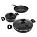 Batería de Cocina Klack de Aluminio con Tapas Batería de Cocina Klack de Aluminio con Tapas Gris