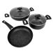 Batería de Cocina Klack de Aluminio con Tapas Batería de Cocina Klack de Aluminio con Tapas Gris