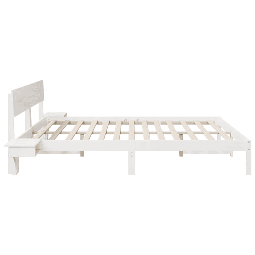 Estrutura da Cama de casal simple com cabeceira Branco 180 x 200 cm