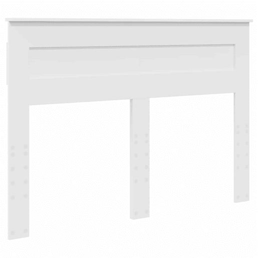 Estrutura da Cama de casal simple com cabeceira Branco 160 x 200 cm