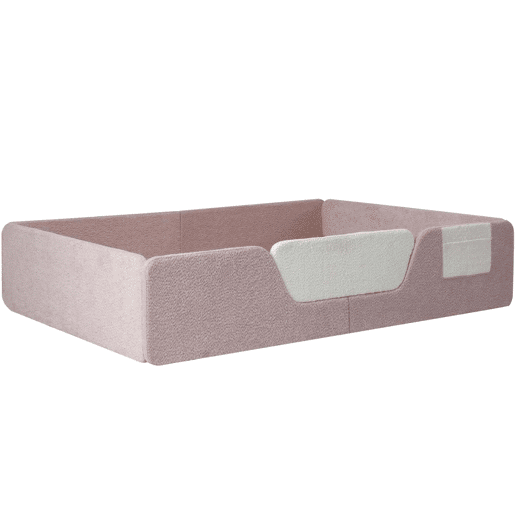 Cama estofada, 140x190 cm - Barreiras removĂveis, bolso lateral, veludo Ășnico - Rosa Cama estofada, 140x190 cm - Barreiras removĂveis, bolso lateral, veludo Ășnico - Rosa
