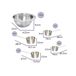 Cuenco Klack de Acero Inoxidable con Medidores Cuenco Klack de Acero Inoxidable con Medidores Gris
