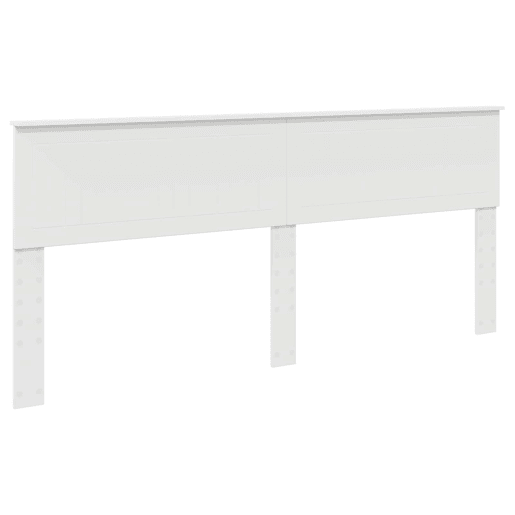 Estrutura de cama de casal com cabeceira king size - Branco 200 x 200 cm