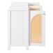 Aparador Moderno Minimalista de Madera con 5 Puertas de Ratán 145 Aparador Moderno Minimalista de Madera con 5 Puertas de Ratán 145 Blanco