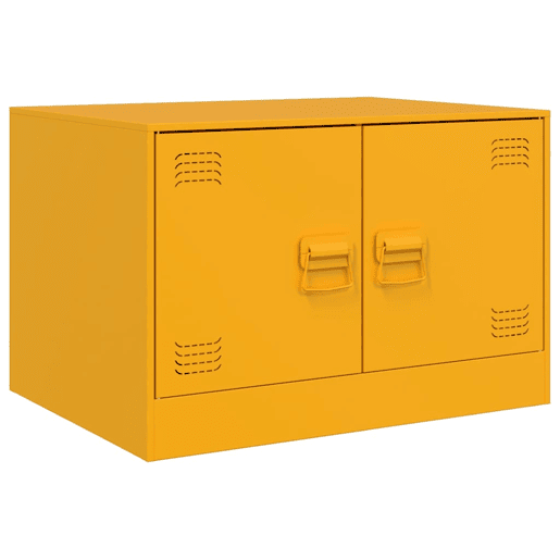 Mesa de Centro, Mesa baixa, 67x50x44 cm aço amarelo mostarda Mesa de Centro, Mesa baixa, 67x50x44 cm aço amarelo mostarda