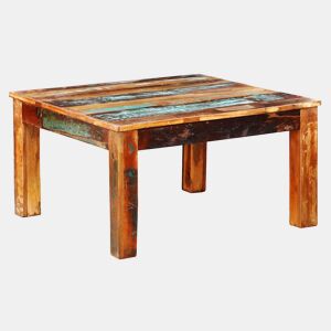 Mesa de Centro, Mesa baixa, quadrada em madeira reciclada