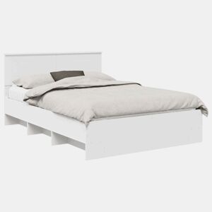 Estrutura De Cama De Casal Simple - Branco 160 x 200 cm Madeira processada